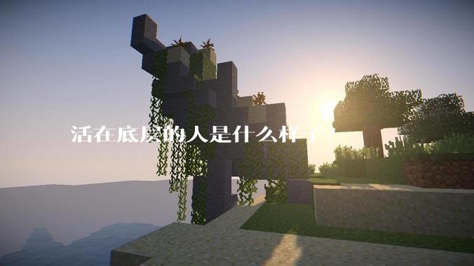 活在底层的人是什么样子？