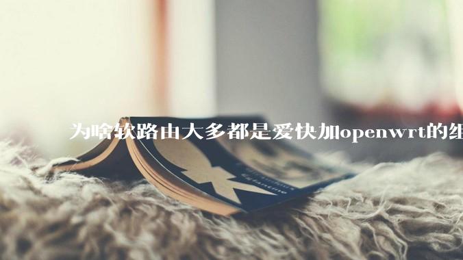 为啥软路由大多都是爱快加openwrt的组合，单openwrt有什么缺点嘛？