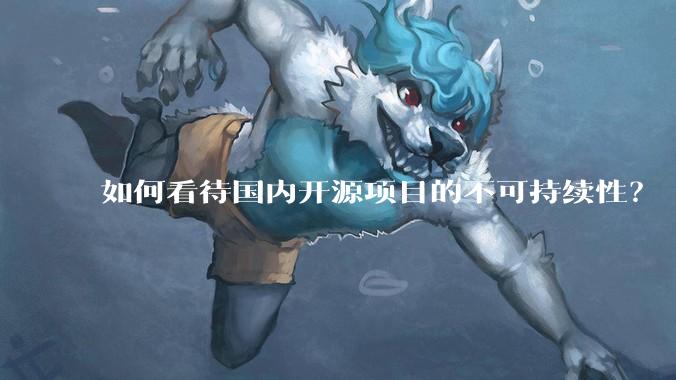 如何看待国内开源项目的不可持续性？